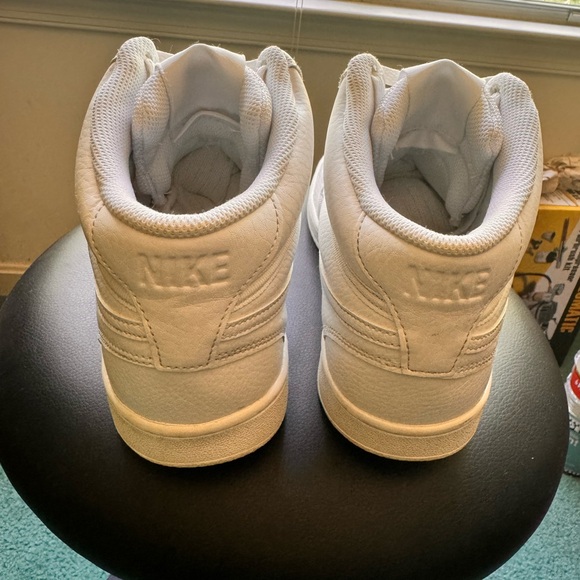 Nike Court Vision Mid - Size 10 Women, 8.5 Men - White/White/White - Picture 3 of 6